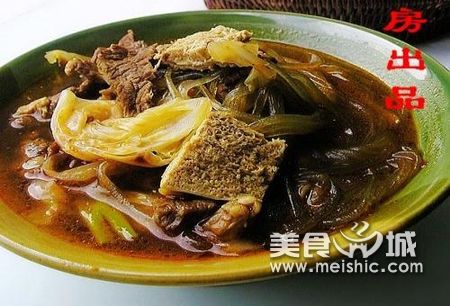 牛肉冻豆腐炖粉条的家常做法