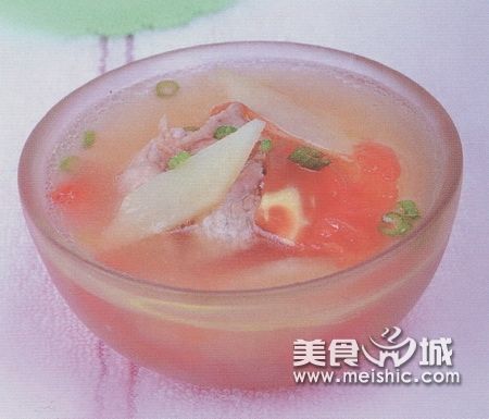 西红柿土豆肉片汤