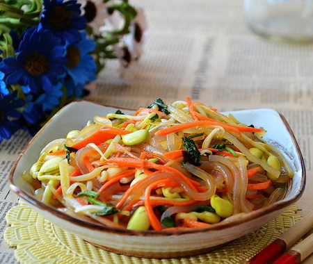 黄豆芽拌粉条