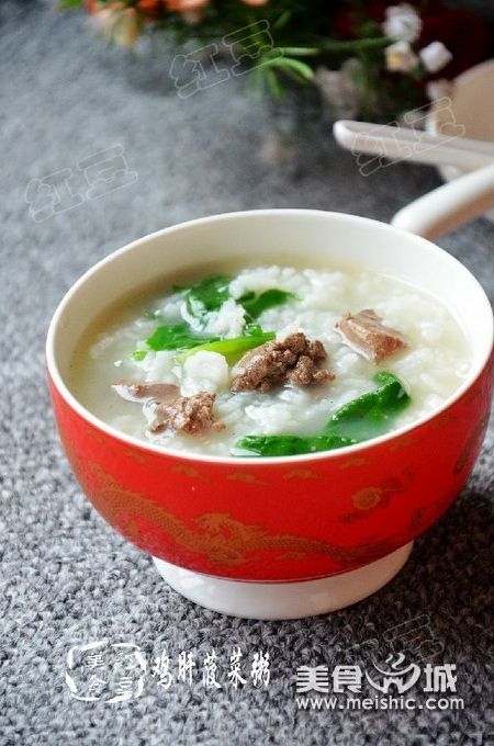 鸡肝菠菜粥