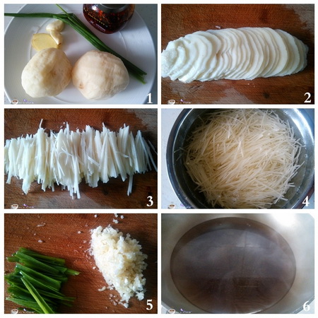 凉拌土豆丝步骤1-6