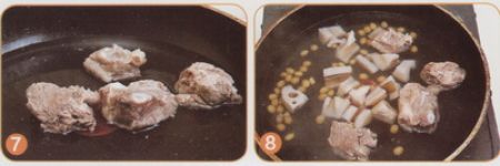 莲藕黄豆排骨汤步骤7-8