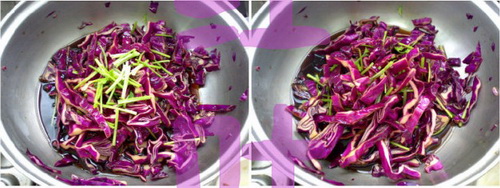 陈醋凉拌紫包菜步骤7-8