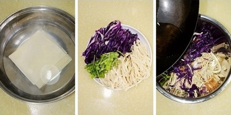 紫甘蓝拌豆腐皮步骤4-5