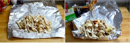 锡纸烤蘑菇步骤3-4