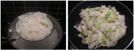 白菜肉丝炒年糕步骤7-8