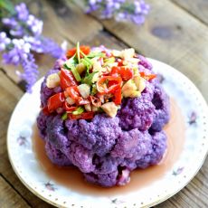 凉拌紫菜花