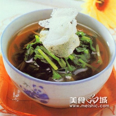 虾片菠菜汤